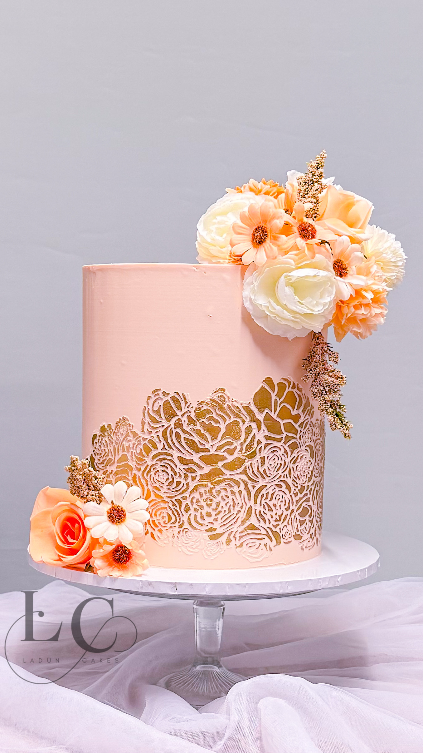 Textured buttercream celebration cake